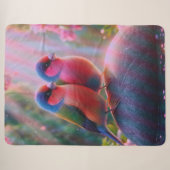 Garden Serenade Fleece Sherpa Deken (Voorkant (horizontaal))