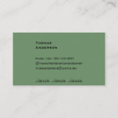 Garden Service Minimalistisch Groen en Zwart Visitekaartje (Achterkant)