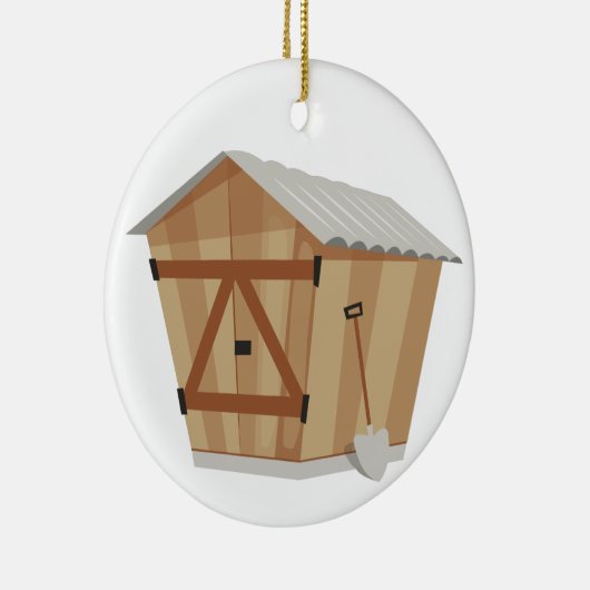 Garden Shed Keramisch Ornament (Rechts)