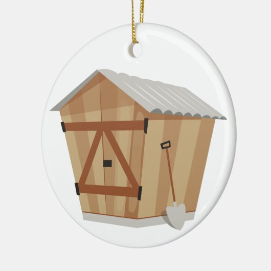 Garden Shed Keramisch Ornament (Links)