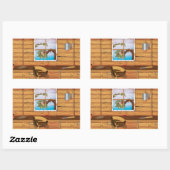 Garden Shed Rechthoekige Sticker (Vel)