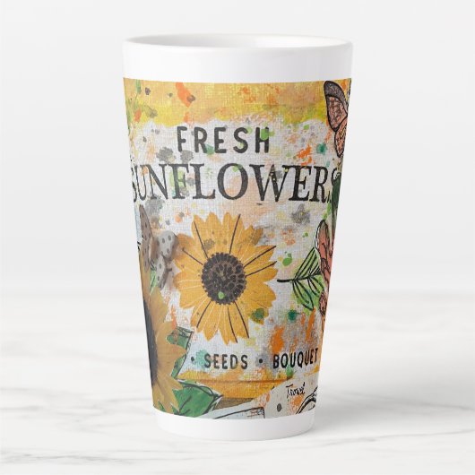 Garden Shop Sunflower Latte Mok (Voorkant)