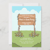 Garden Sign Meet and Greet Party Invitation Kaart (Voorkant)