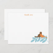 Garden Silhouettes Flat Dank je wel Kaart (Voorkant / Achterkant)