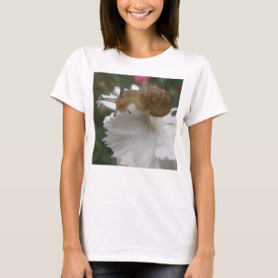 Garden Snagel en White Carnans Dames T Shirt