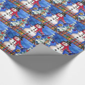 Garden Snowman Cadeaupapier (Hoek)