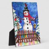 Garden Snowman Fotoplaat (Zijkant)