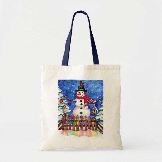 Garden Snowman Tote Bag (Voorkant)
