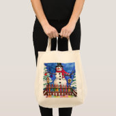 Garden Snowman Tote Bag (Voorkant (product))