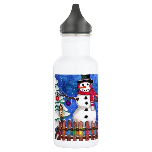 Garden Snowman Waterfles (Links)