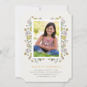 Garden Soiree Birthday Invitation - Mustard Kaart (Voorkant)