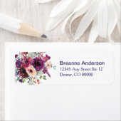 Garden Splash Modern Floral Retouradres Etiket (Insitu)