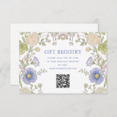 Garden Spring Floral Bridal Shower QR Code Informatiekaartje (Voorkant / Achterkant)