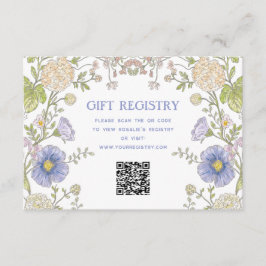 Garden Spring Floral Bridal Shower QR Code Informatiekaartje