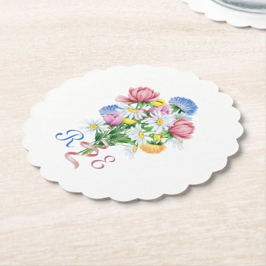 Garden Spring Wedding Kartonnen Onderzetters (Gekanteld)