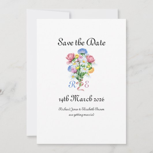 Garden Spring Wedding Save The Date (Voorkant)