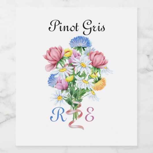 Garden Spring Wedding Wijn Etiket (Enkel label)