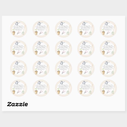 Garden Sprout Pray Candle Ronde Sticker (Vel)