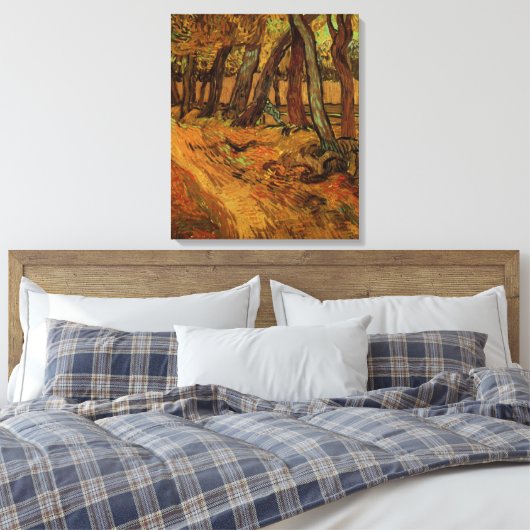 Garden St Paul Hospital Figuur door Vincent van Go Canvas Afdruk (Insitu (Slaapkamer))