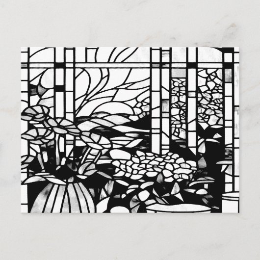 Garden Stained Glass  Feestdagenkaart (Voorkant)