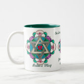 Garden Star (gepersonaliseerde mok) Tweekleurige Koffiemok (Links)