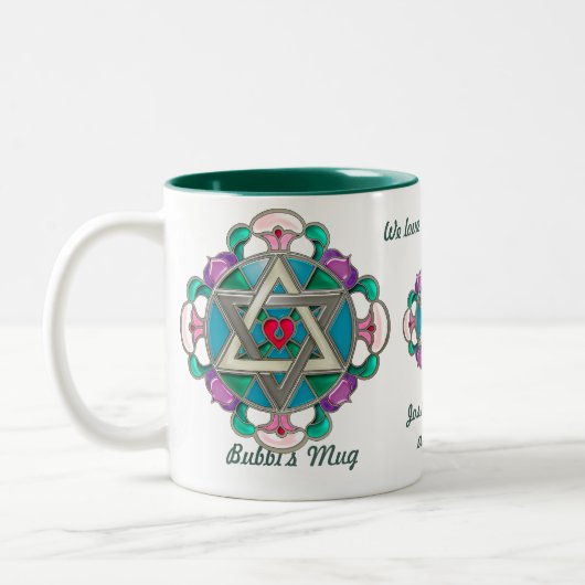 Garden Star (gepersonaliseerde mok) Tweekleurige Koffiemok (Links)