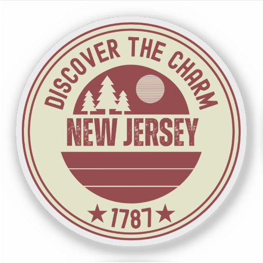 Garden State NJ - New Jersey Cadeau Sticker (Voorkant)