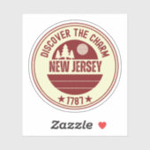 Garden State NJ - New Jersey Gift Sticker (Vel)