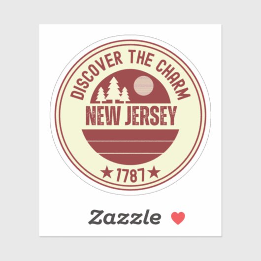 Garden State NJ - New Jersey Gift Sticker (Vel)