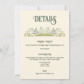 Garden Storybook Fairytale Wedding Invitation Kaart (Achterkant)