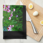 Garden Stream Digitaal met Paarse Coneflowers Theedoek (Quarter Fold)