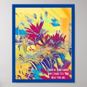 Garden Struik Inspiratie Quote Wall Abstract Art D Poster (Voorkant)