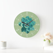 Garden Succulent White Roman Numerieke Naam Grote Klok (Huis)