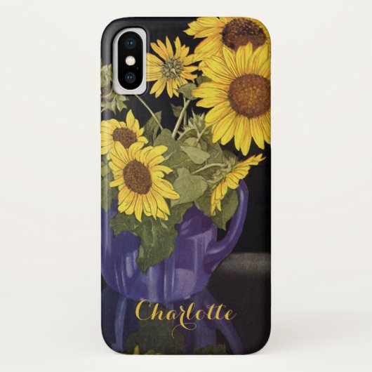  Garden Summer Sunflower Flowers in Vase Case-Mate iPhone Case (Achterkant)