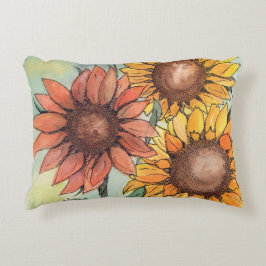 Garden Sunflower Pillow Accent Kussen