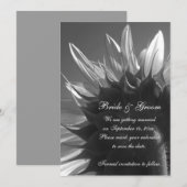 Garden Sunflower Wedding Save the Date Kaart (Voorkant / Achterkant)