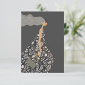 Garden Swag Fashionista Mode Illustratie Bedankkaart (Staand voorkant)