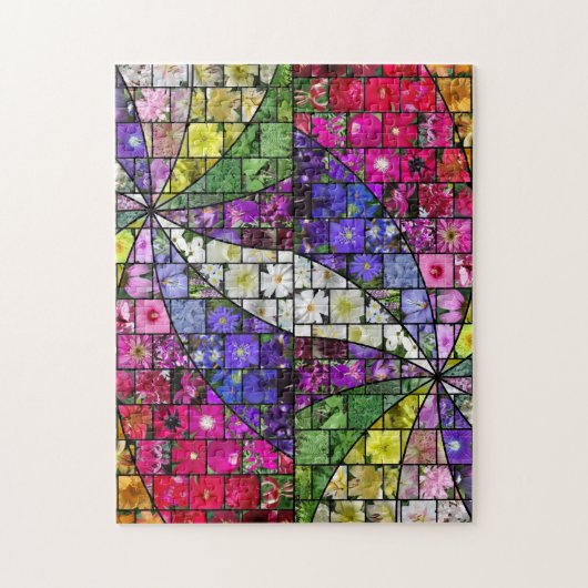 Garden Swirl Mosaic puzzle Legpuzzel (Verticaal)