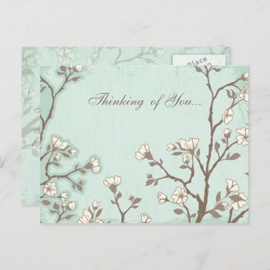 Garden Sympathy Card Briefkaart (Voorkant / Achterkant)