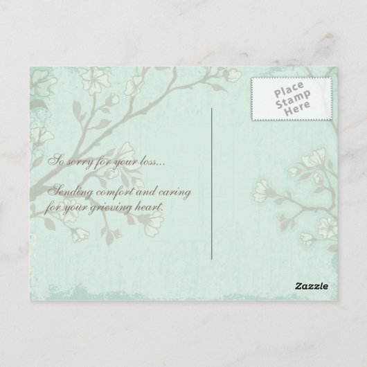 Garden Sympathy Card Briefkaart (Achterkant)