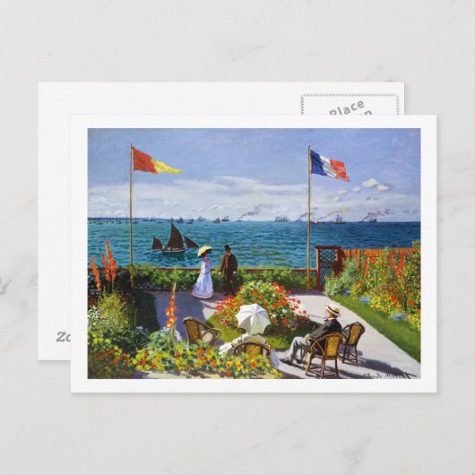 Garden te Sainte-Adresse, 1867 Claude Monet Briefkaart (Voorkant / Achterkant)