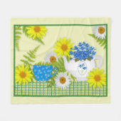 Garden Tea Fleece Blanket Deken (Voorkant (Horizontaal))