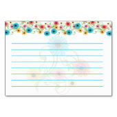 Garden Tea Kleurrijke Bloemen Recept Kaart (Achterkant)