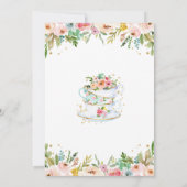 Garden Tea Party Baby shower Kaart (Achterkant)