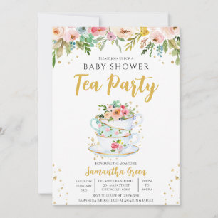 Garden Tea Party Baby shower Kaart