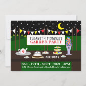 Garden Tea Party, Birthday Party Kaart (Voorkant)