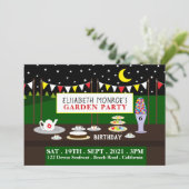 Garden Tea Party, Birthday Party Kaart (Staand voorkant)