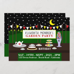 Garden Tea Party, Birthday Party Kaart