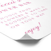 Garden Tea Party Bloemen Vrijgezellenfeest Bar Sig Poster (Hoek)