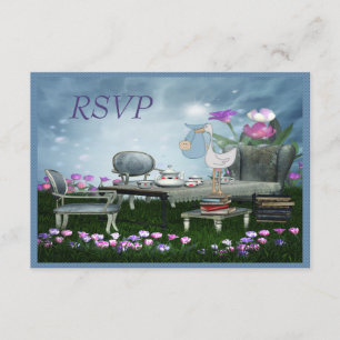 Garden Tea Party brengt Boek RSVP Baby shower mee Kaartje